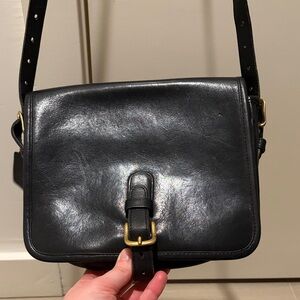 Coach saddle bag - black - vintage